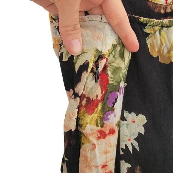 Tianello Layered Ruffle Tie Dye Beaded Floral Summer V Neck Midi Dress XS - Picture 10 of 14